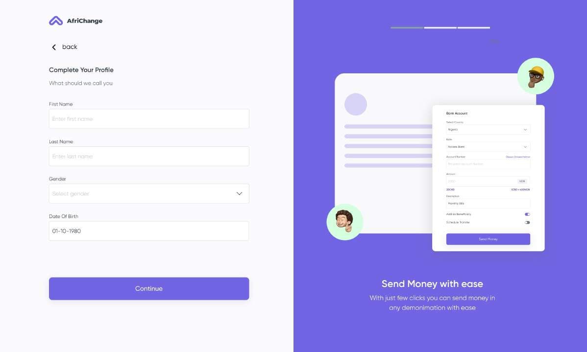 Web sign-in screen